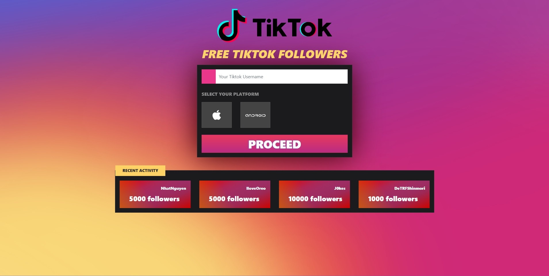 무료 Tiktok은 팔로워 생성기를 좋아합니다 - 최대 10k 무료 Tiktok 좋아요 및 발전기가있는 팔로워 미디어 1