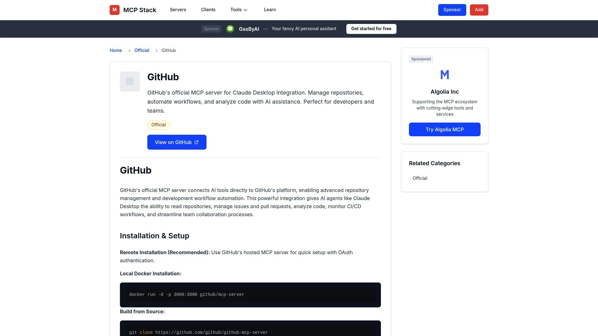 MCP Stack - Кураторский каталог ресурсов MCP для разработчиков медиа 2