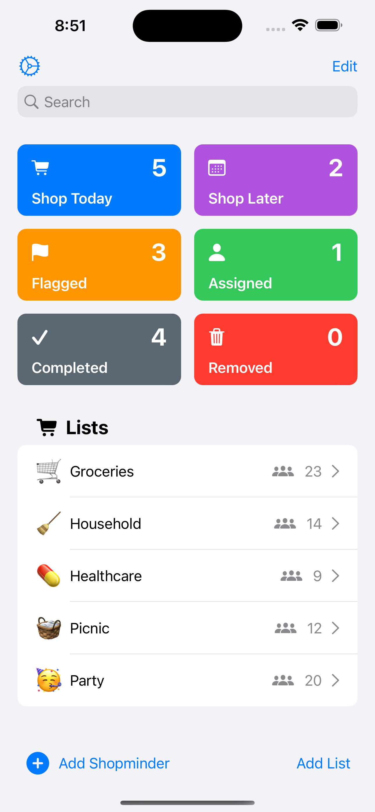 startuptile Shopminders-Smart Shareable Shopping List