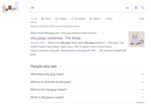 NFT to silly jpeg gallery image