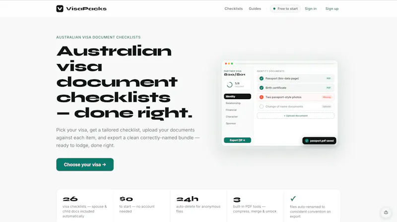 VisaPacks screenshot 2