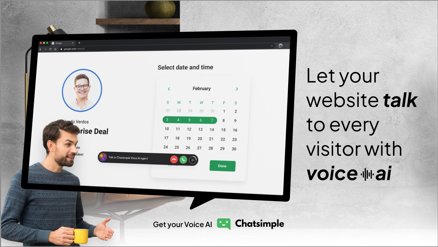 Chatsimple Voice AI - 让您的网站与访客对话