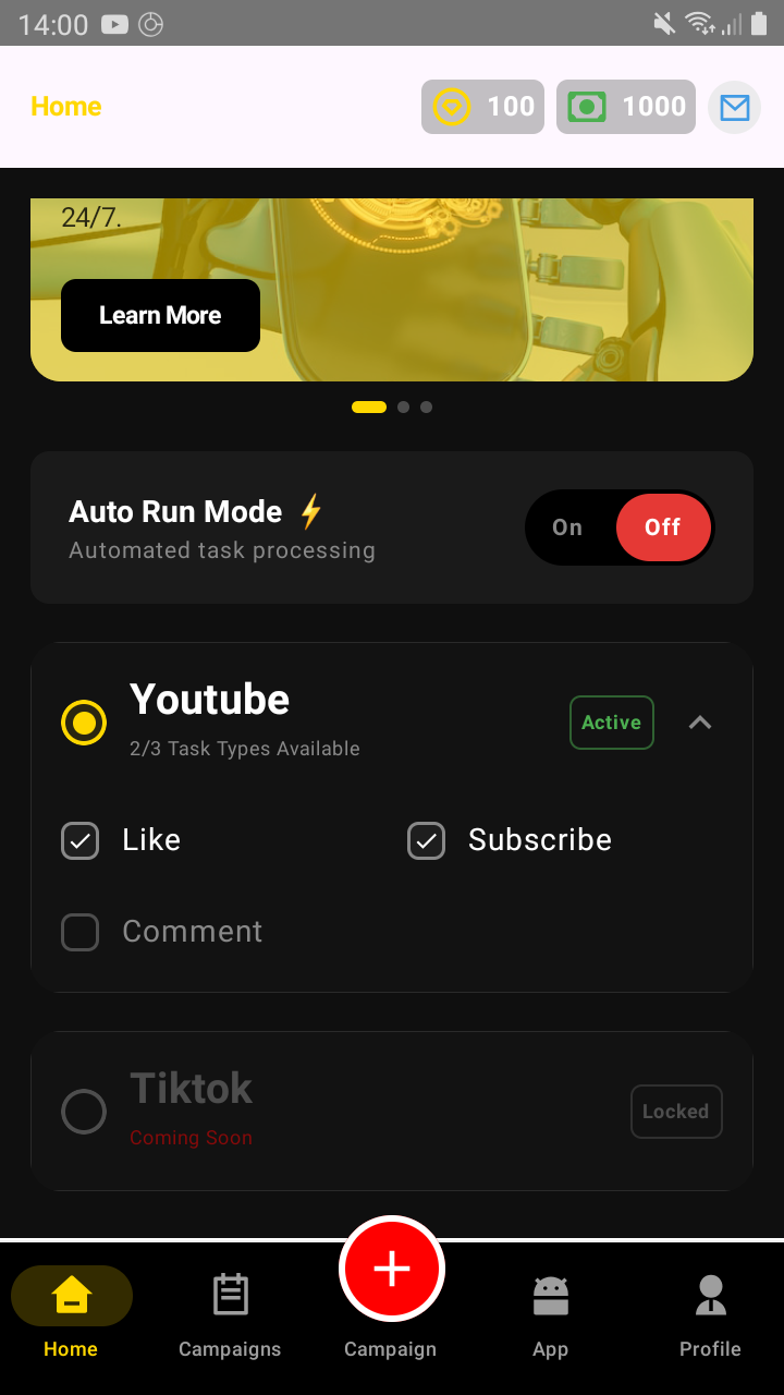 Phone2Earn: Get free Youtube Views media 2
