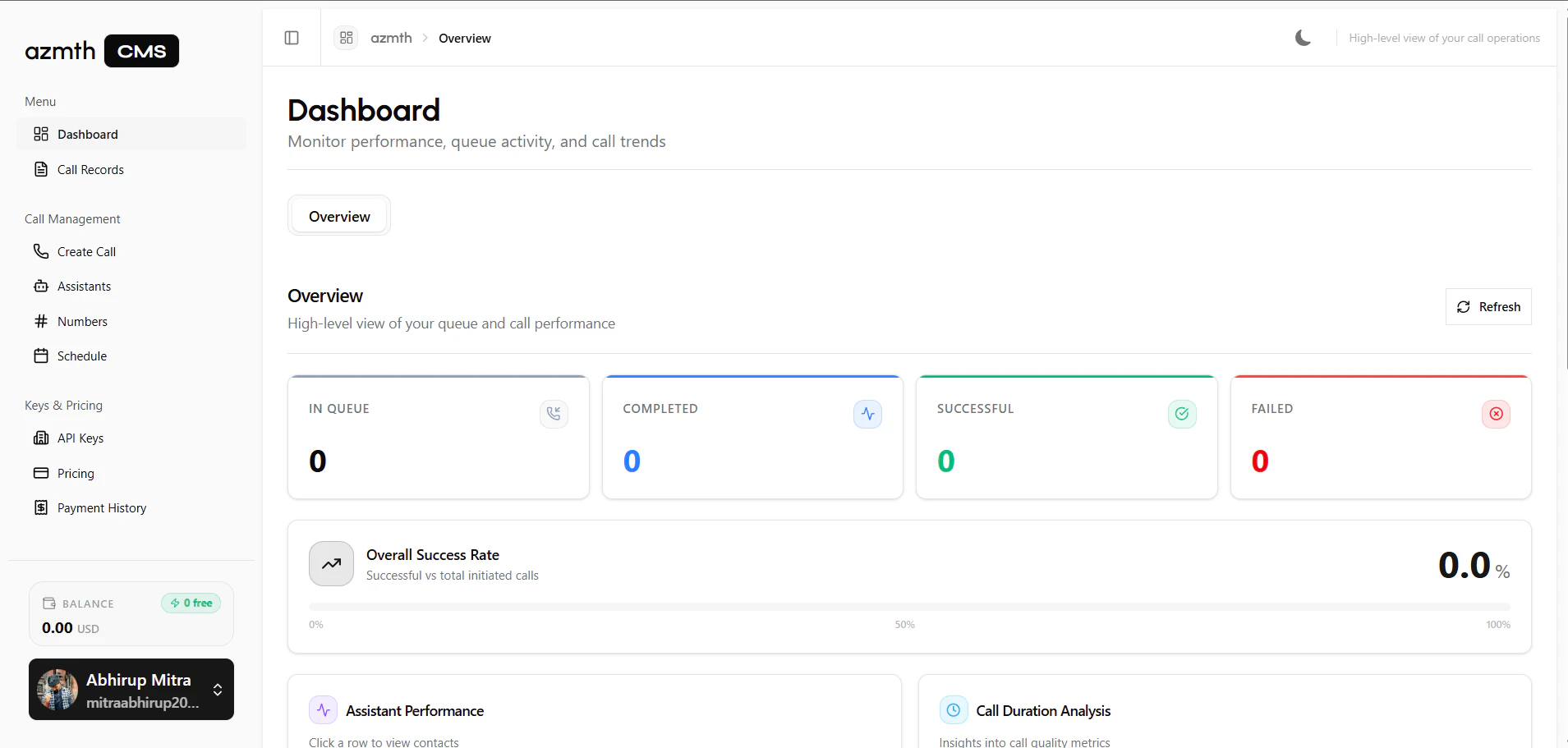 Azmth CMS screenshot 1