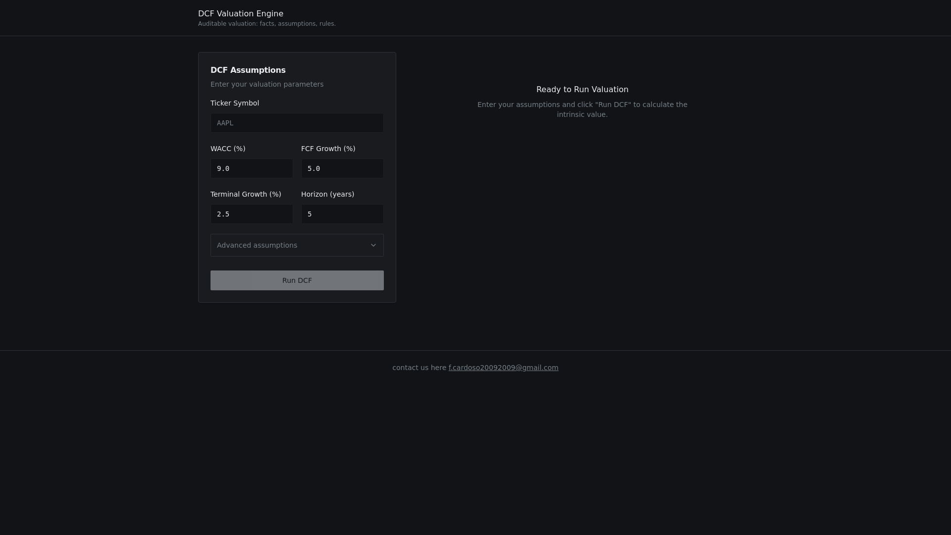 DCF Engine — Public Preview gallery image