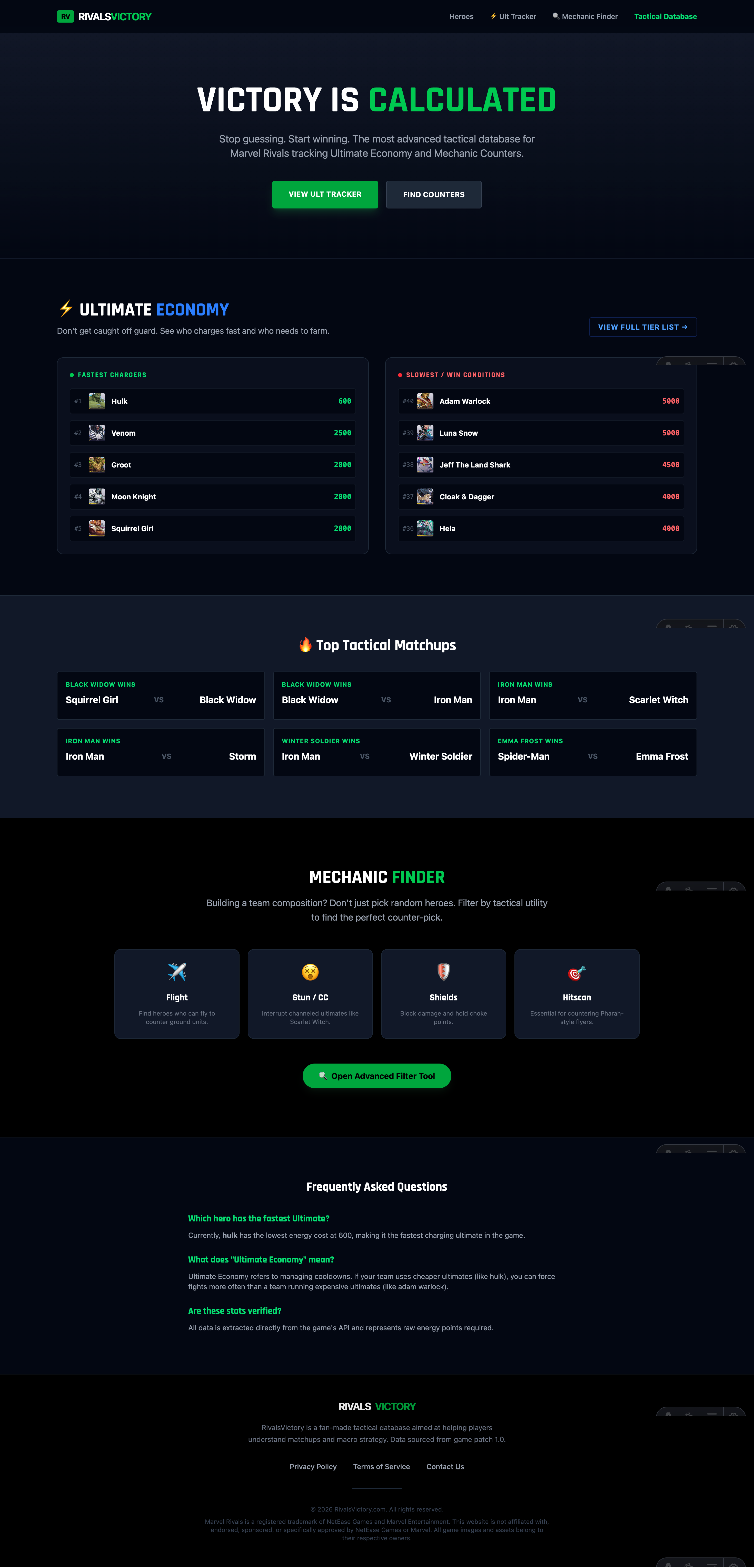 RivalsVictory - Screenshot 2 showing product features and functionality