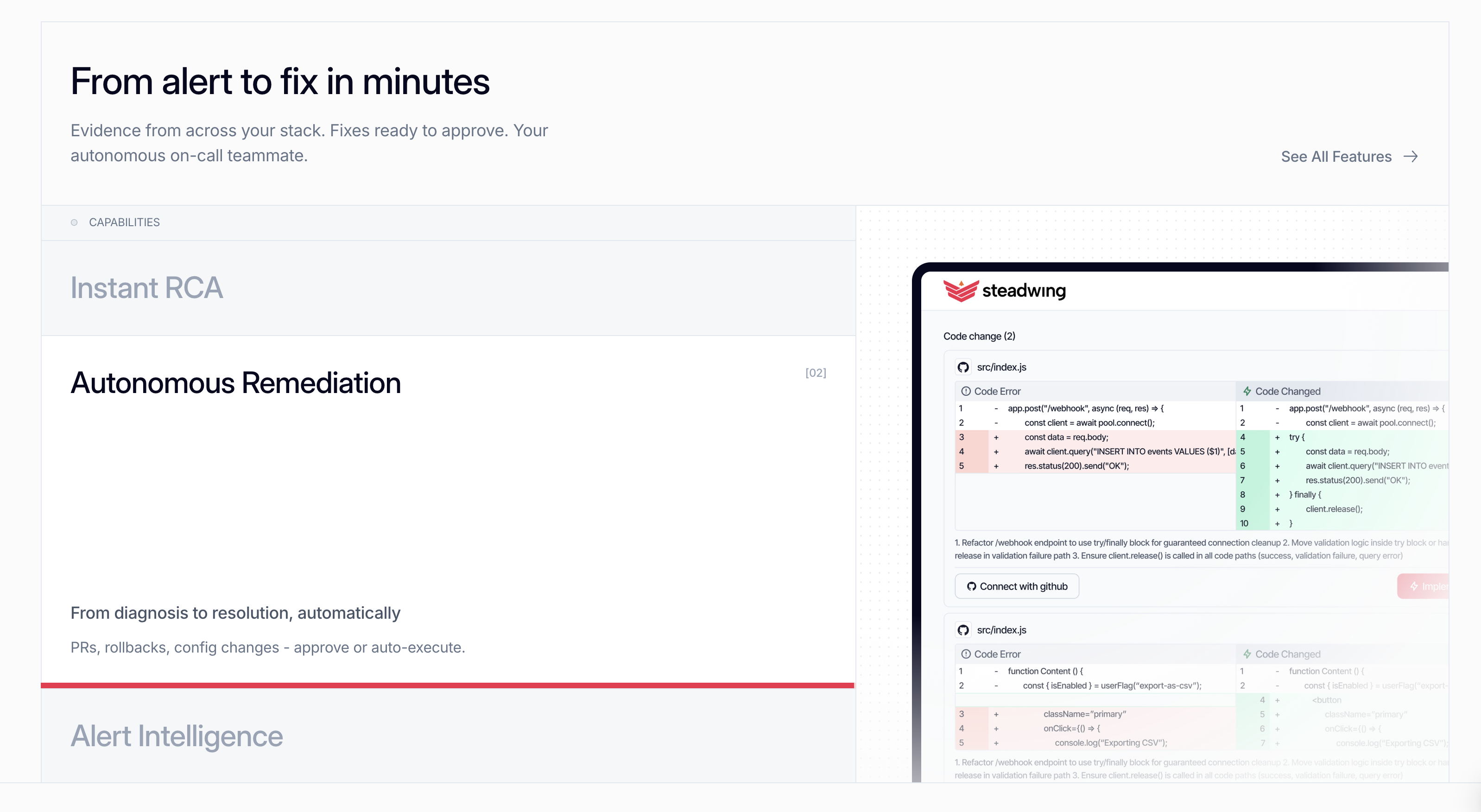 Steadwing - Screenshot 2 showing product features and functionality