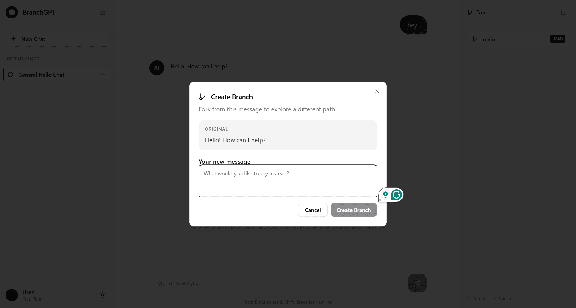 BranchGPT - Screenshot 3 showing product features and functionality