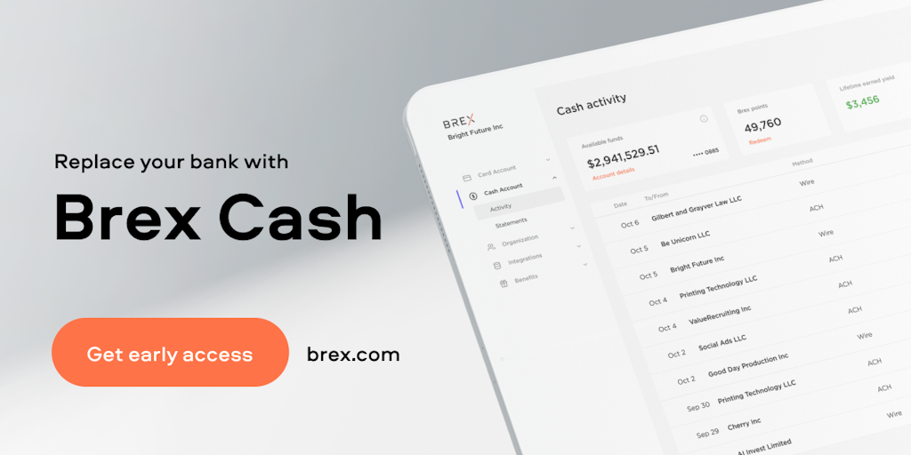 Brex Cash A bank account replacement w/ an industryleading yield