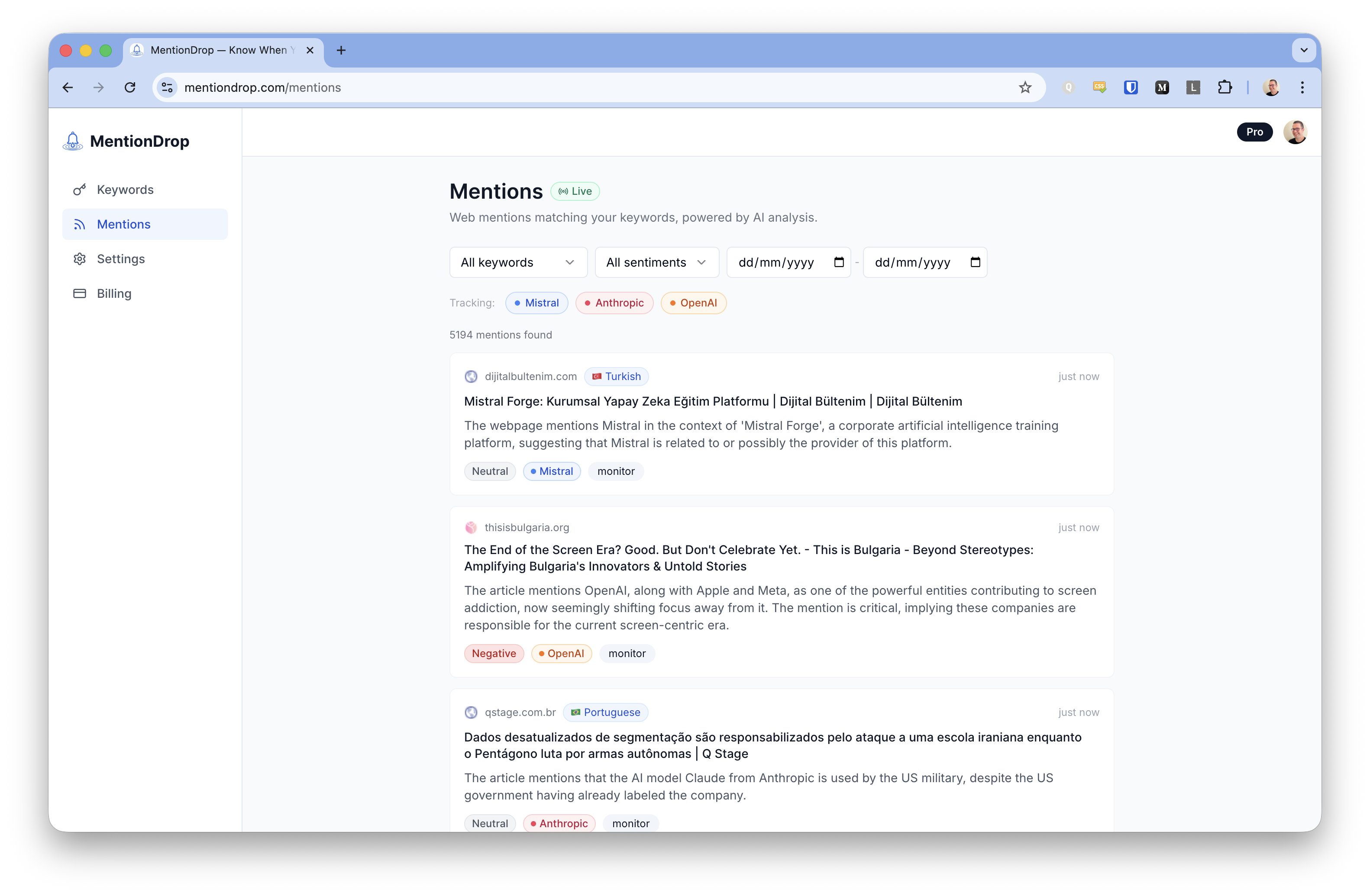 MentionDrop gallery image