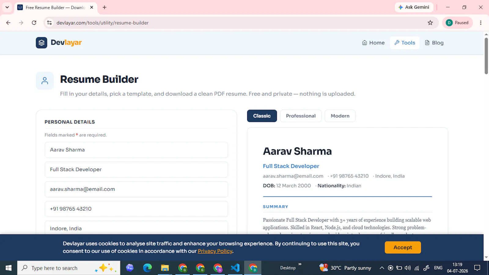 Devlayar — Free Online PDF & Image Tools screenshot 1