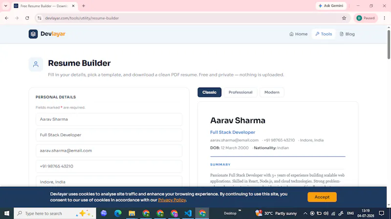 Devlayar — Free Online PDF & Image Tools screenshot 1