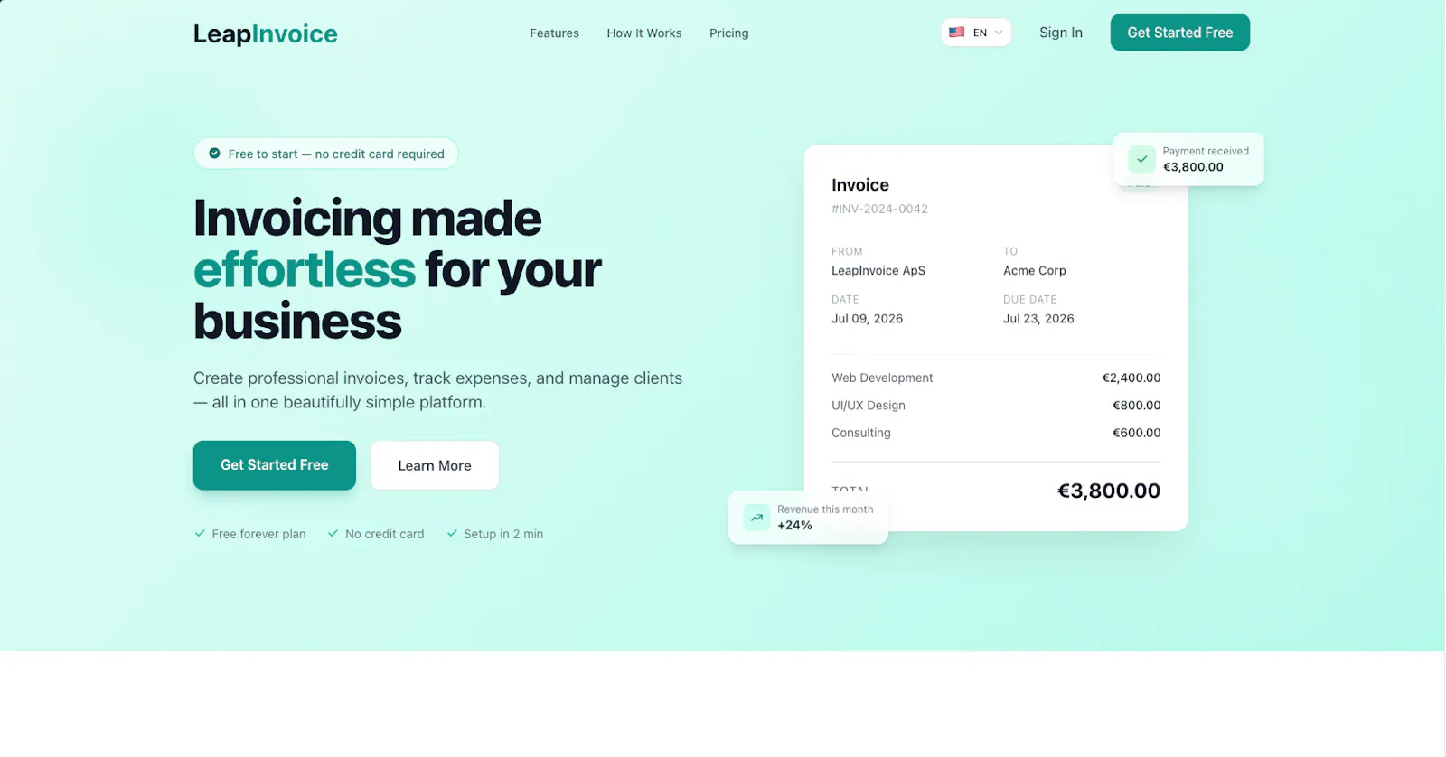 LeapInvoice — Invoicing as it should be screenshot 1