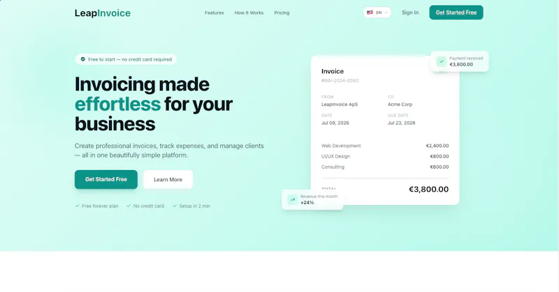 LeapInvoice — Invoicing as it should be screenshot 1
