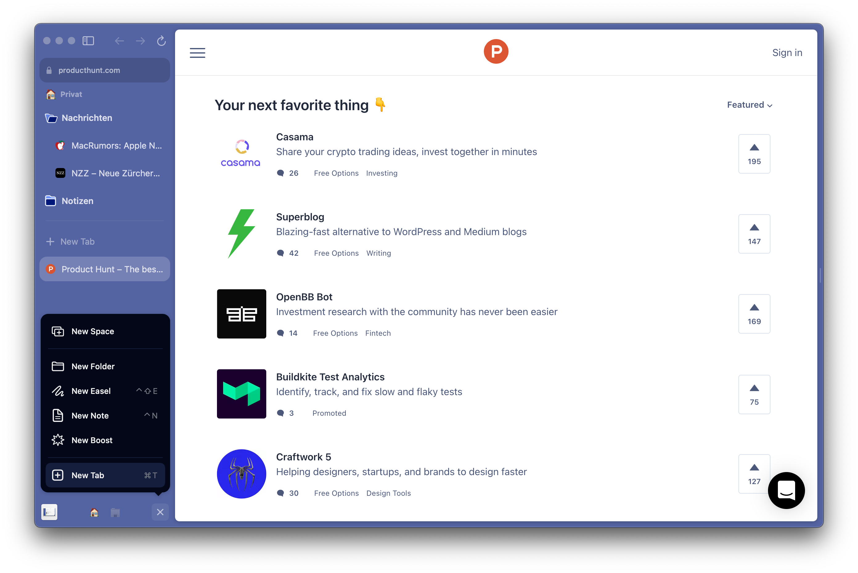 Arc Browser von "The Browser Company" media 4