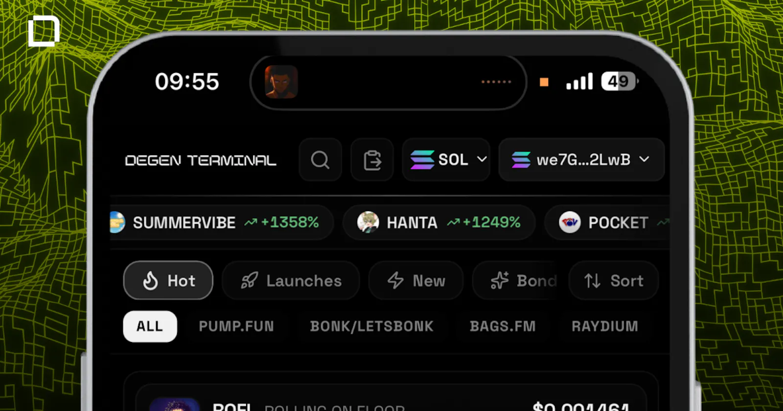Degen Terminal screenshot 1