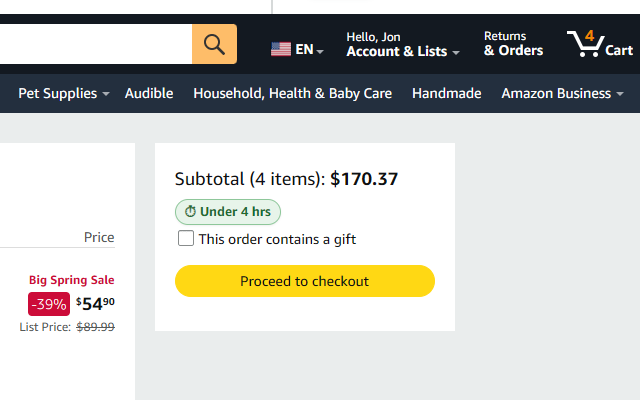 TimeCost for Amazon gallery image