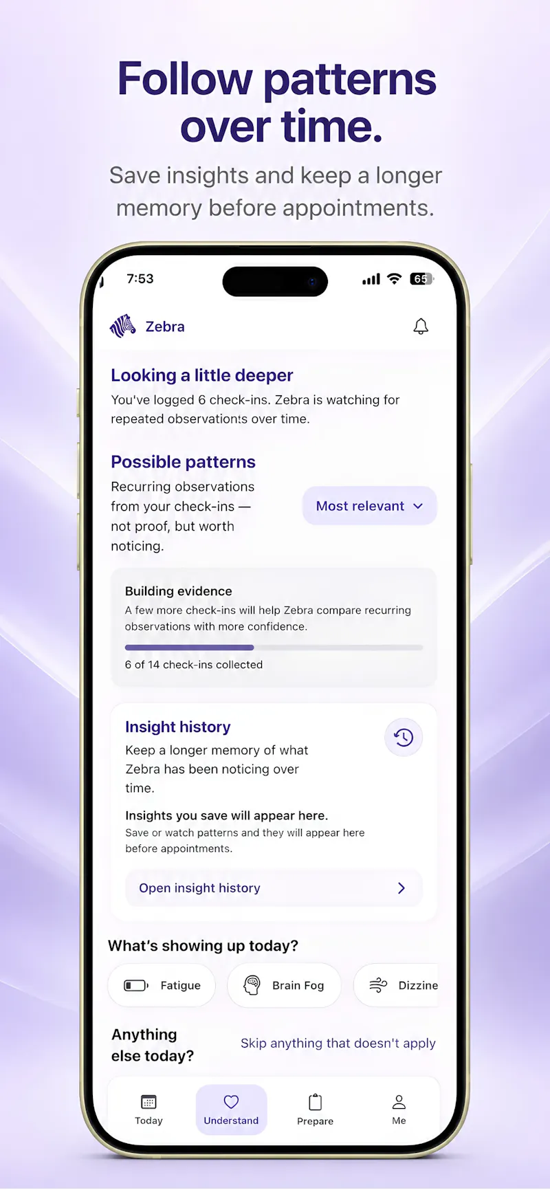 Zebra — Symptom tracker for POTS, EDS screenshot 6