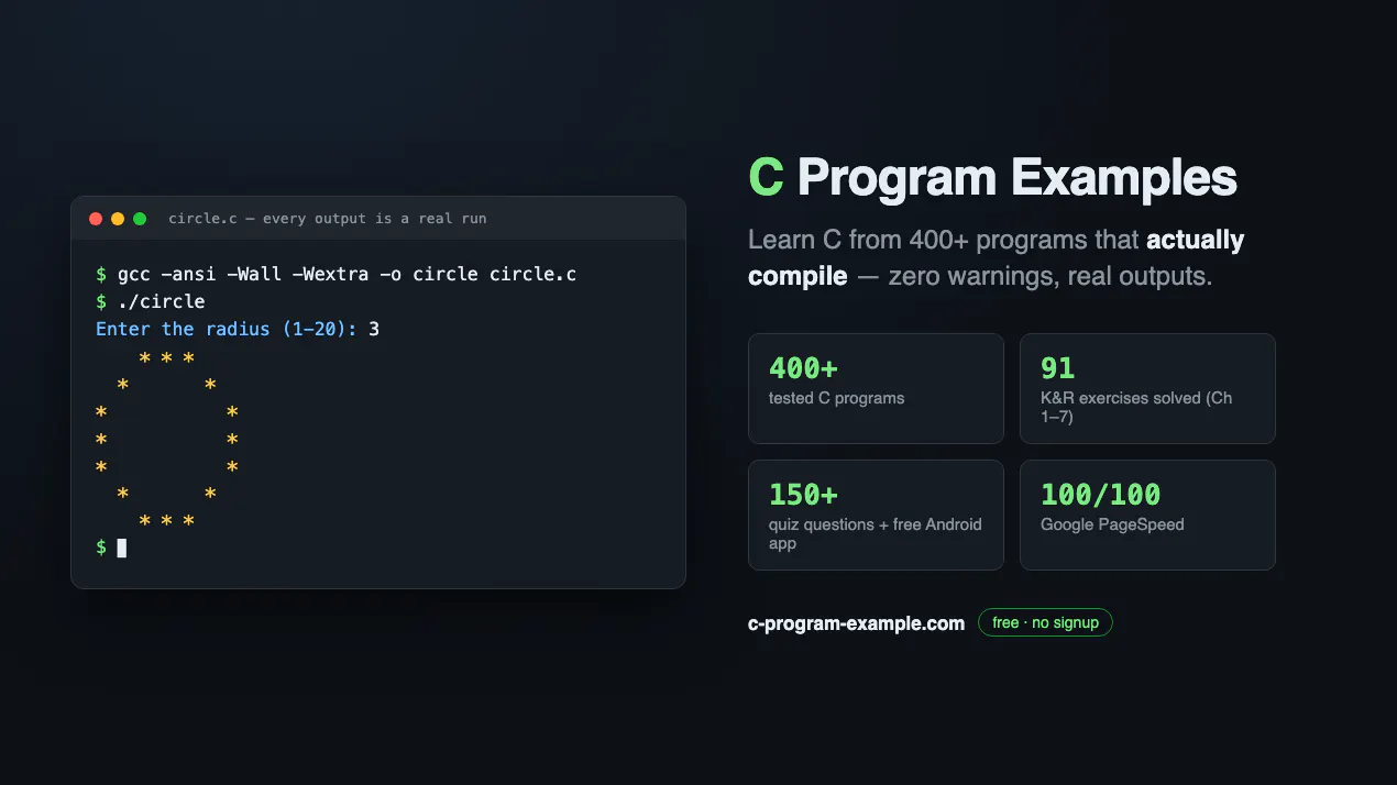 C Program Examples product