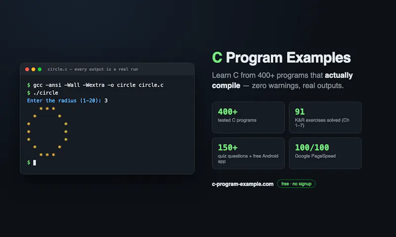 C Program Examples screenshot 1