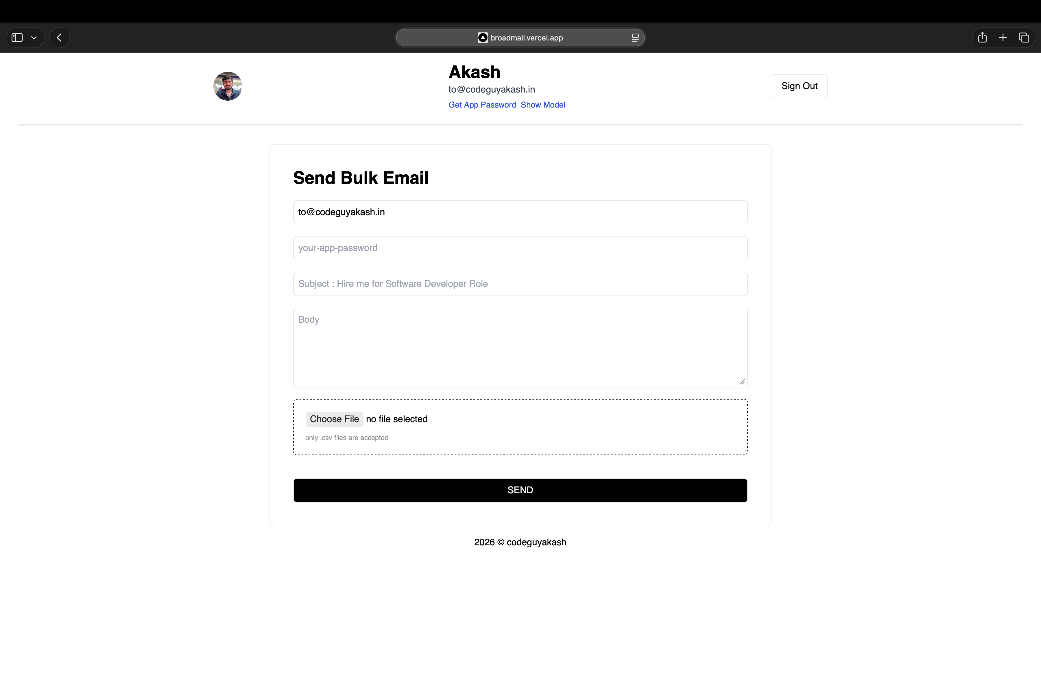 Broadmail - Screenshot 2 showing product features and functionality