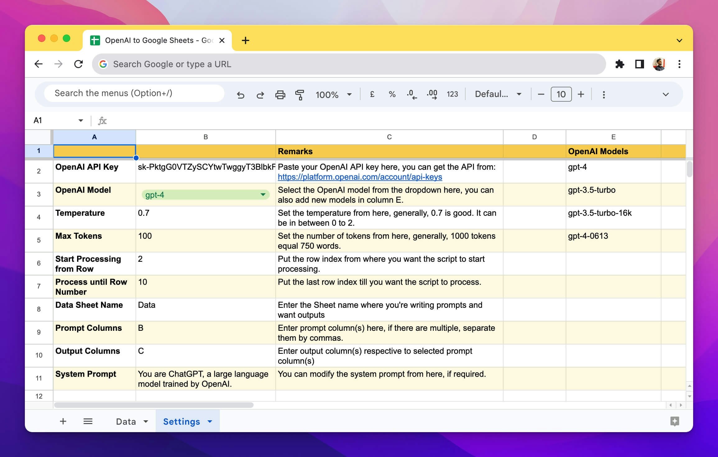 Google Sheets + OpenAI API media 3