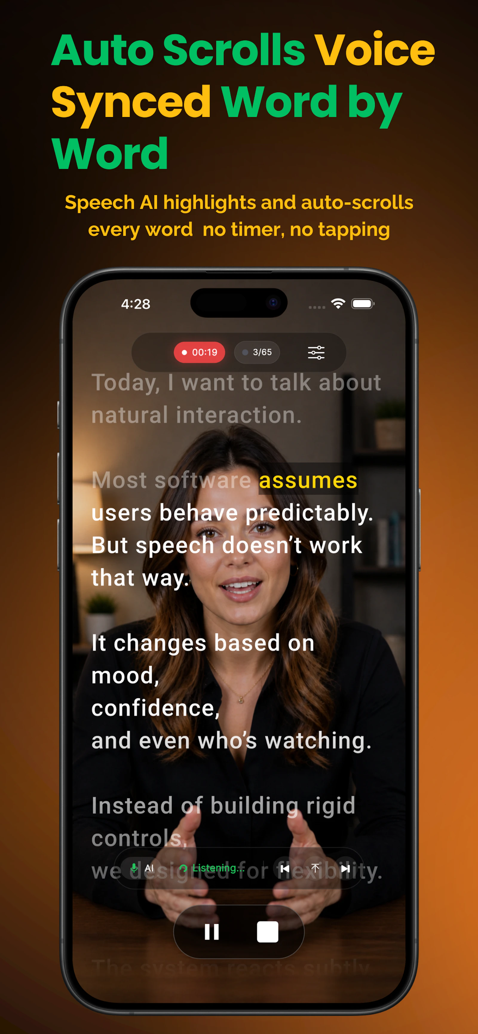Voice Sync AI Teleprompter screenshot 1