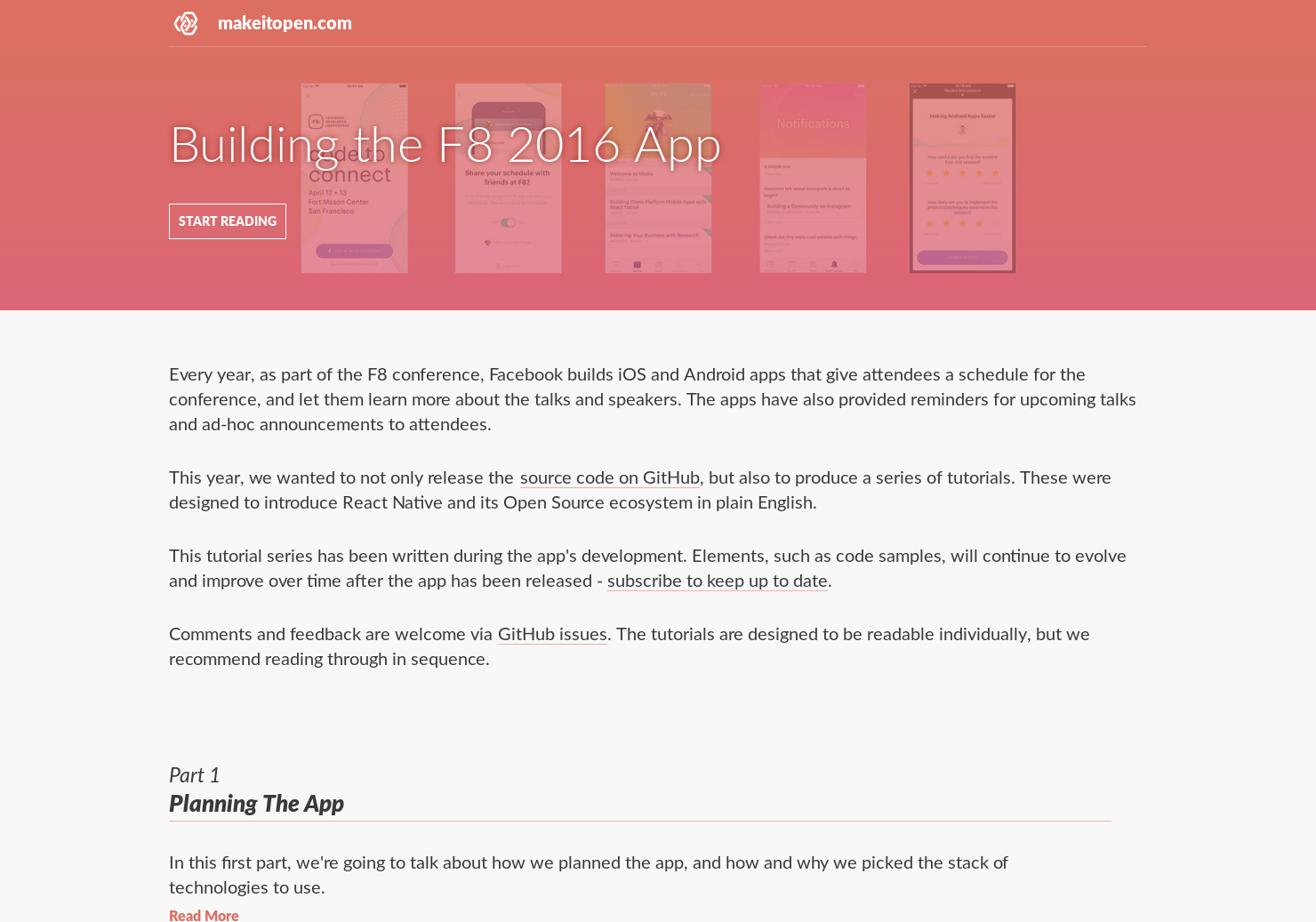 Facebook F8 2016 App