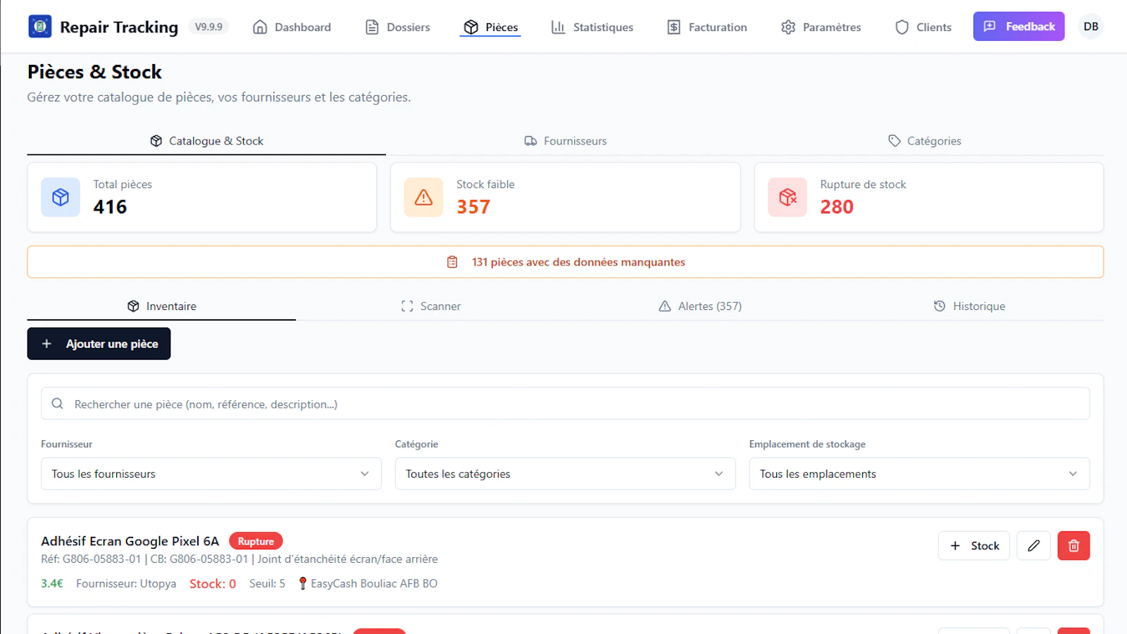 RepairTracking screenshot 2