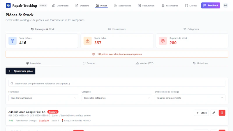 RepairTracking screenshot 2