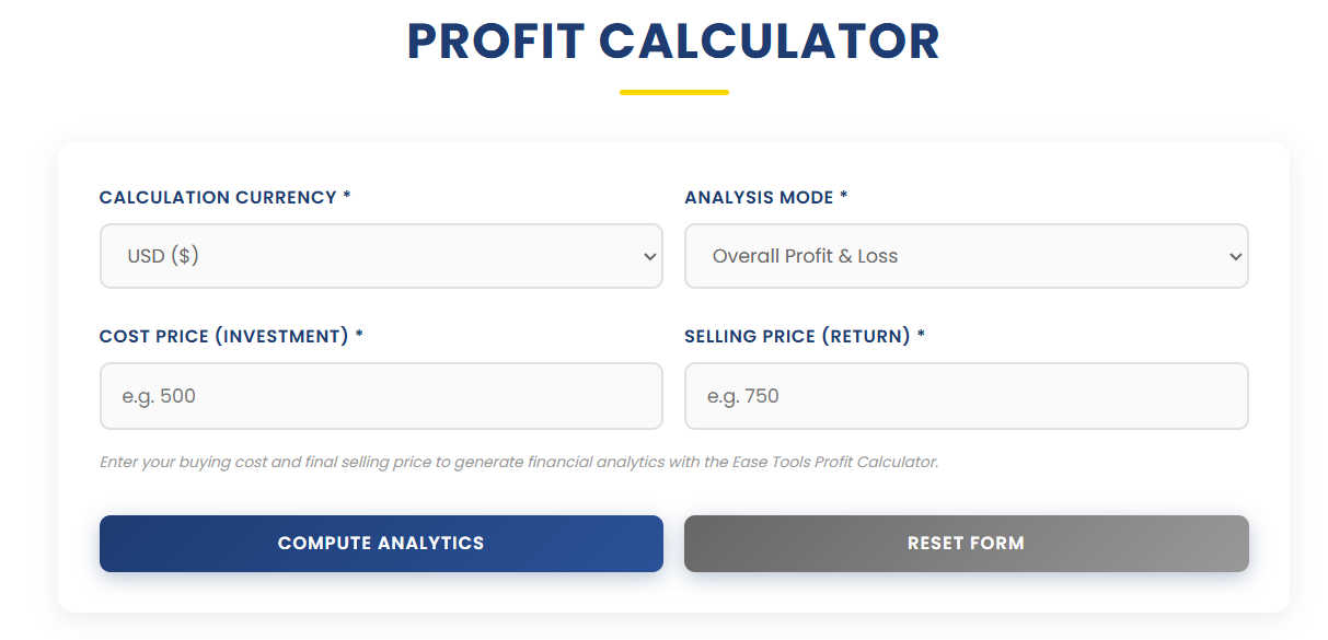 Profit Calculator  gallery image