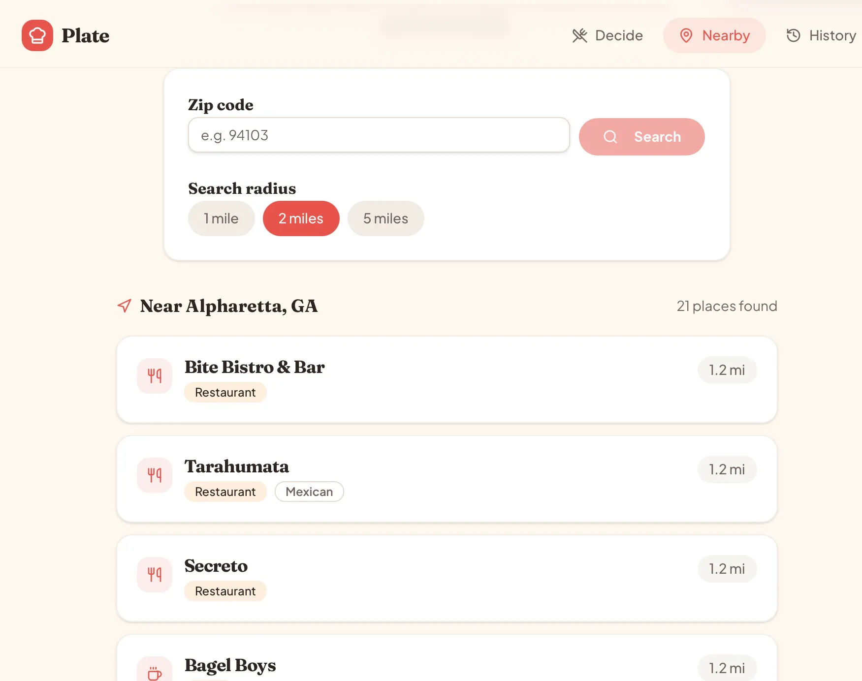 Restaurant Decision Assistant gallery image