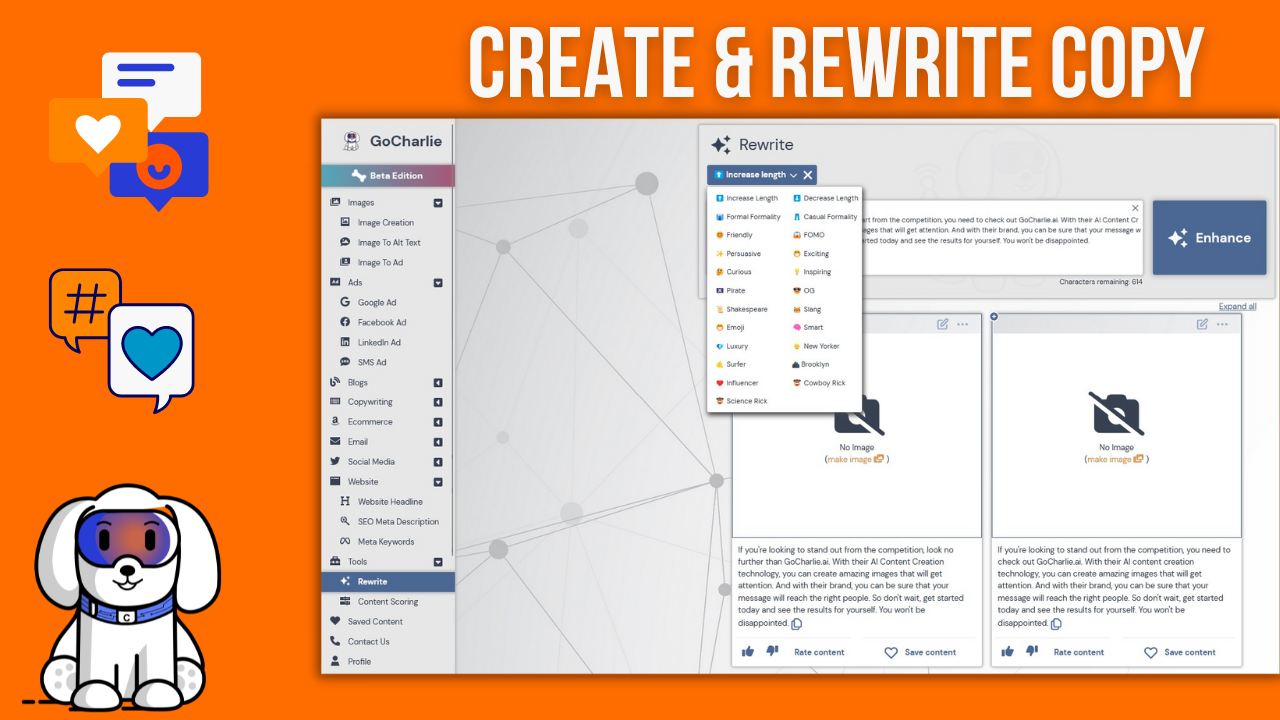 Charlie 2.0 - Creazione di contenuti AI per tutti media 5
