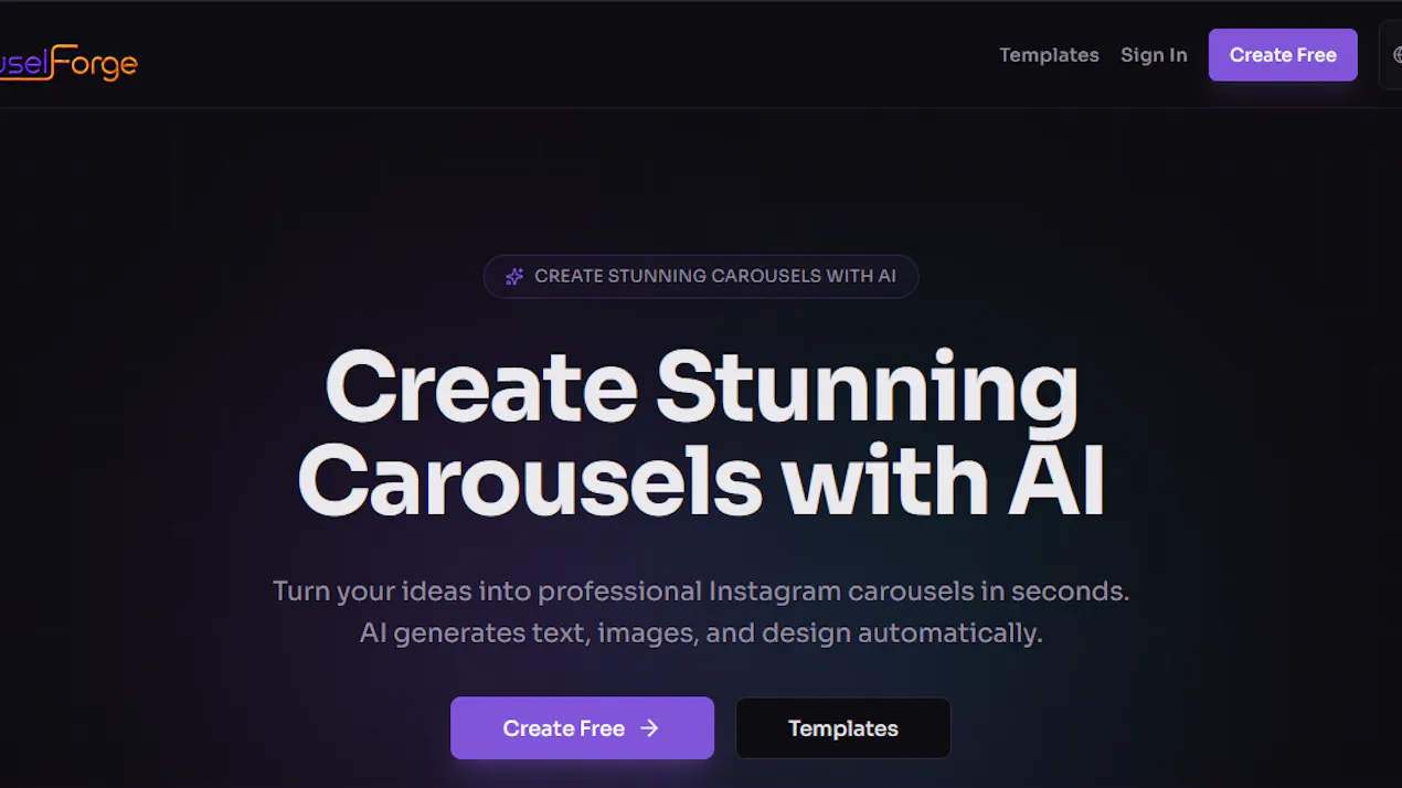 CarouselForge AI product