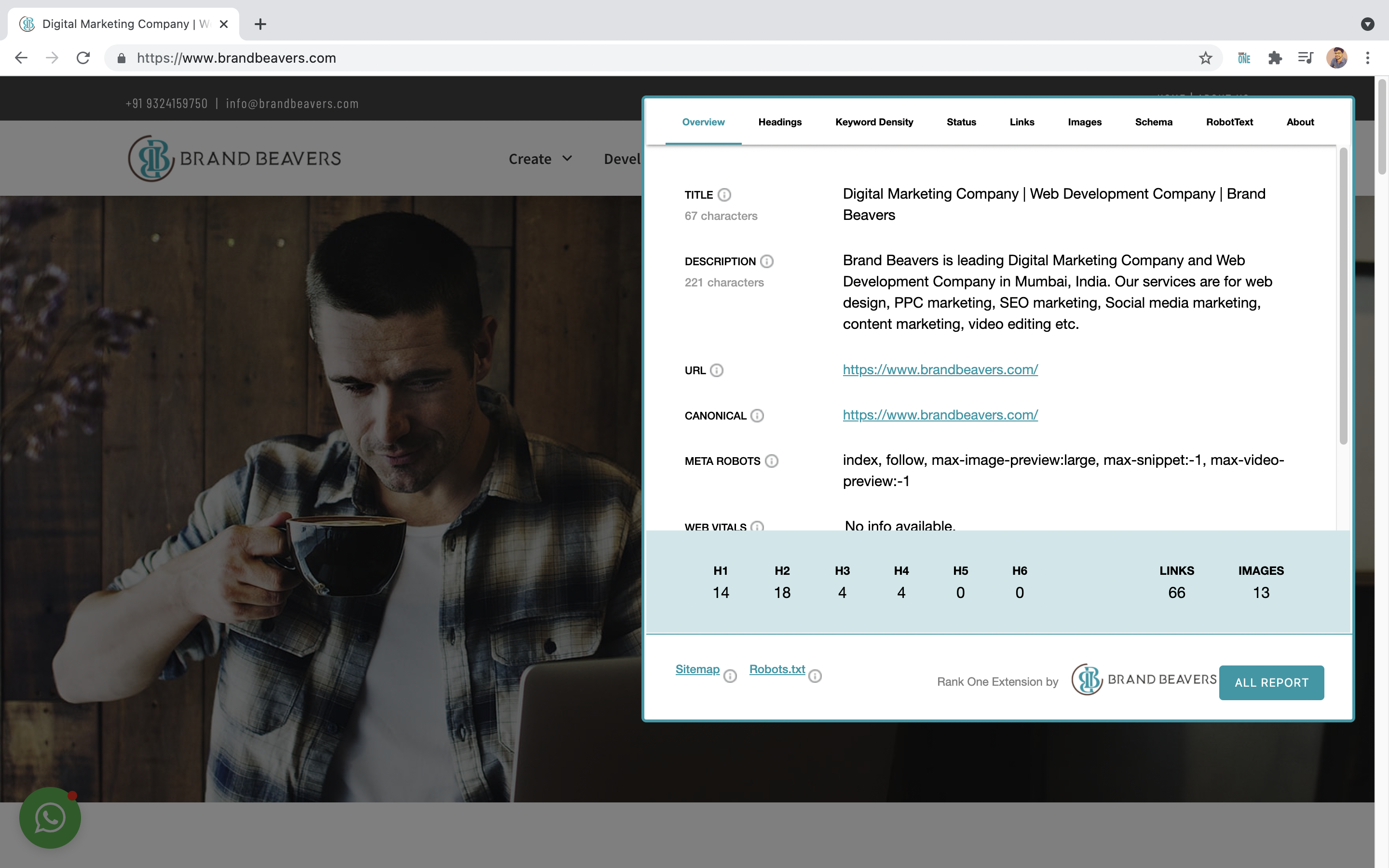 Rank One: On-Page SEO extension gallery image