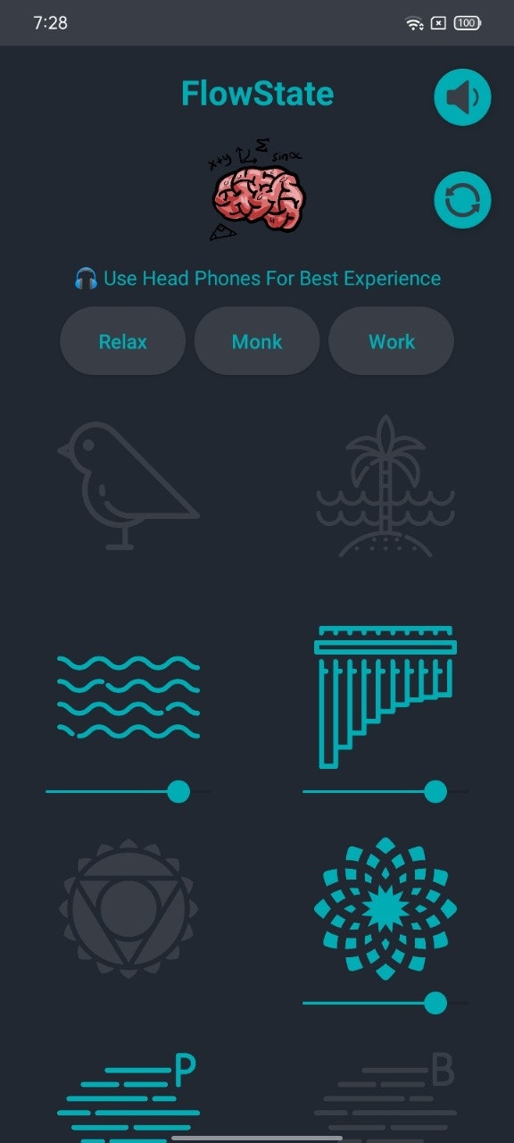 Mídia 2 de FlowState - Seu aplicativo Android de som de som ambiente produtivo gratuito
