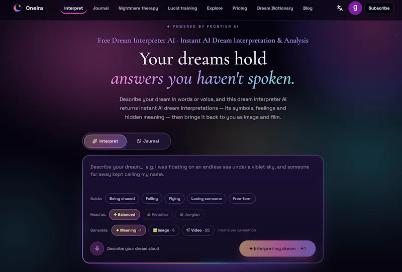 oneira screenshot 2