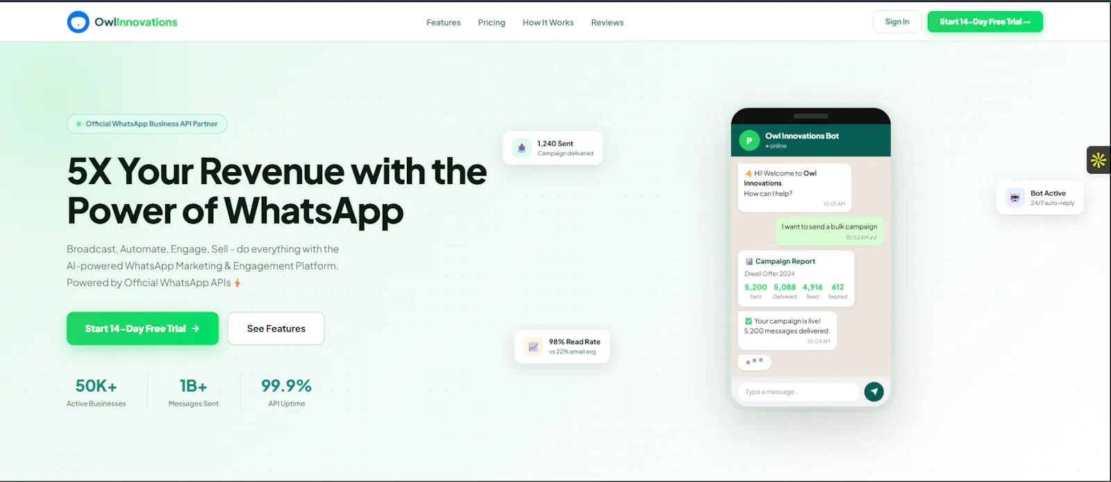 Owl Innovations WhatsApp API screenshot 1