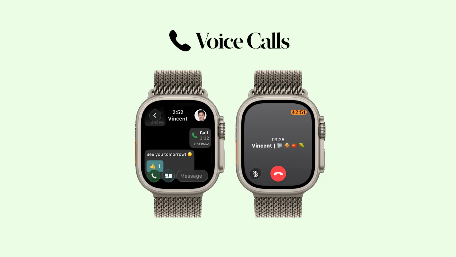 Telegram Voice Calls on Apple Watch screenshot 3
