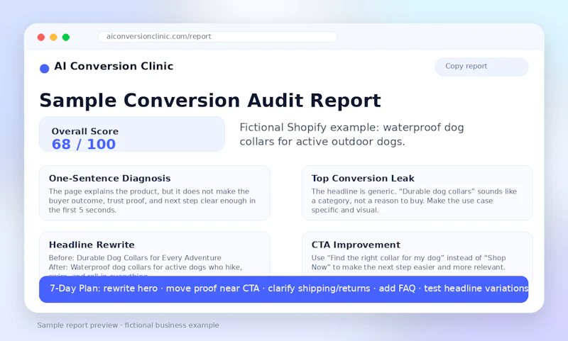 AI Conversion Clinic screenshot 2