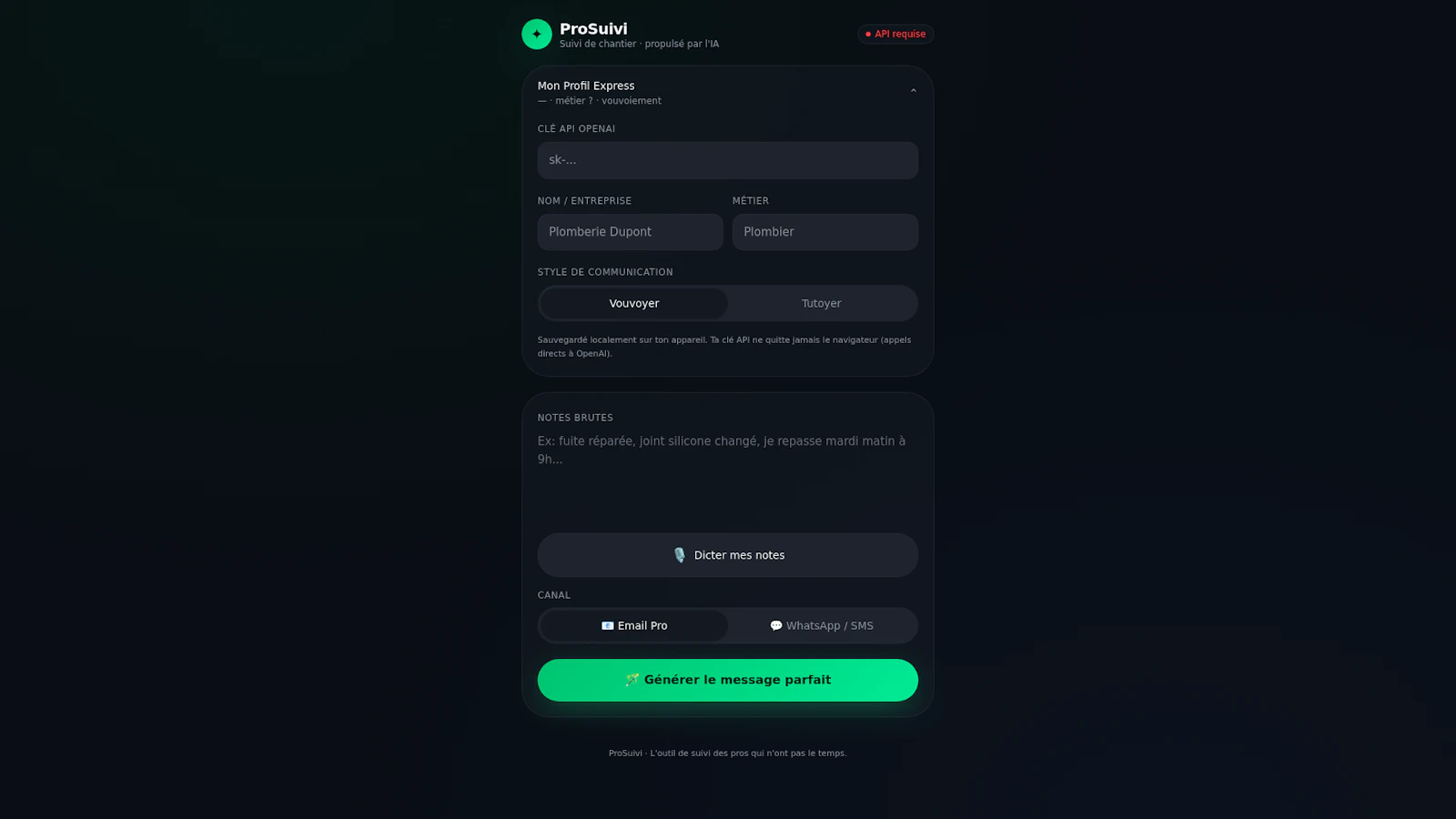 ProSuivi screenshot 1