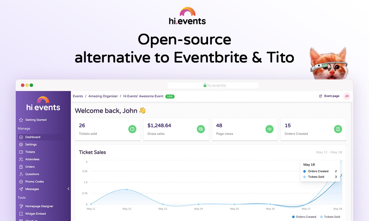 startuptile Hi.Events-Open-source alternative to Eventbrite & Tito