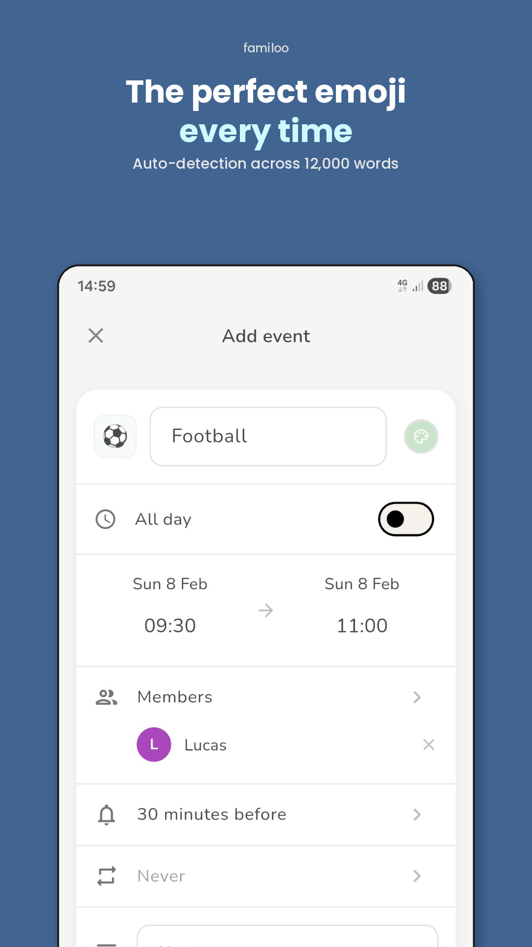 Familoo - Screenshot 2 showing product features and functionality