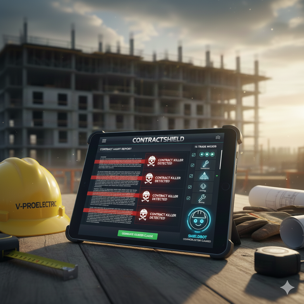 ContractShield - Main product screenshot demonstrating key features and user interface