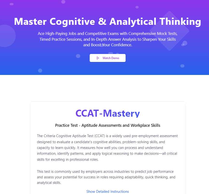 CCAT-Mastery