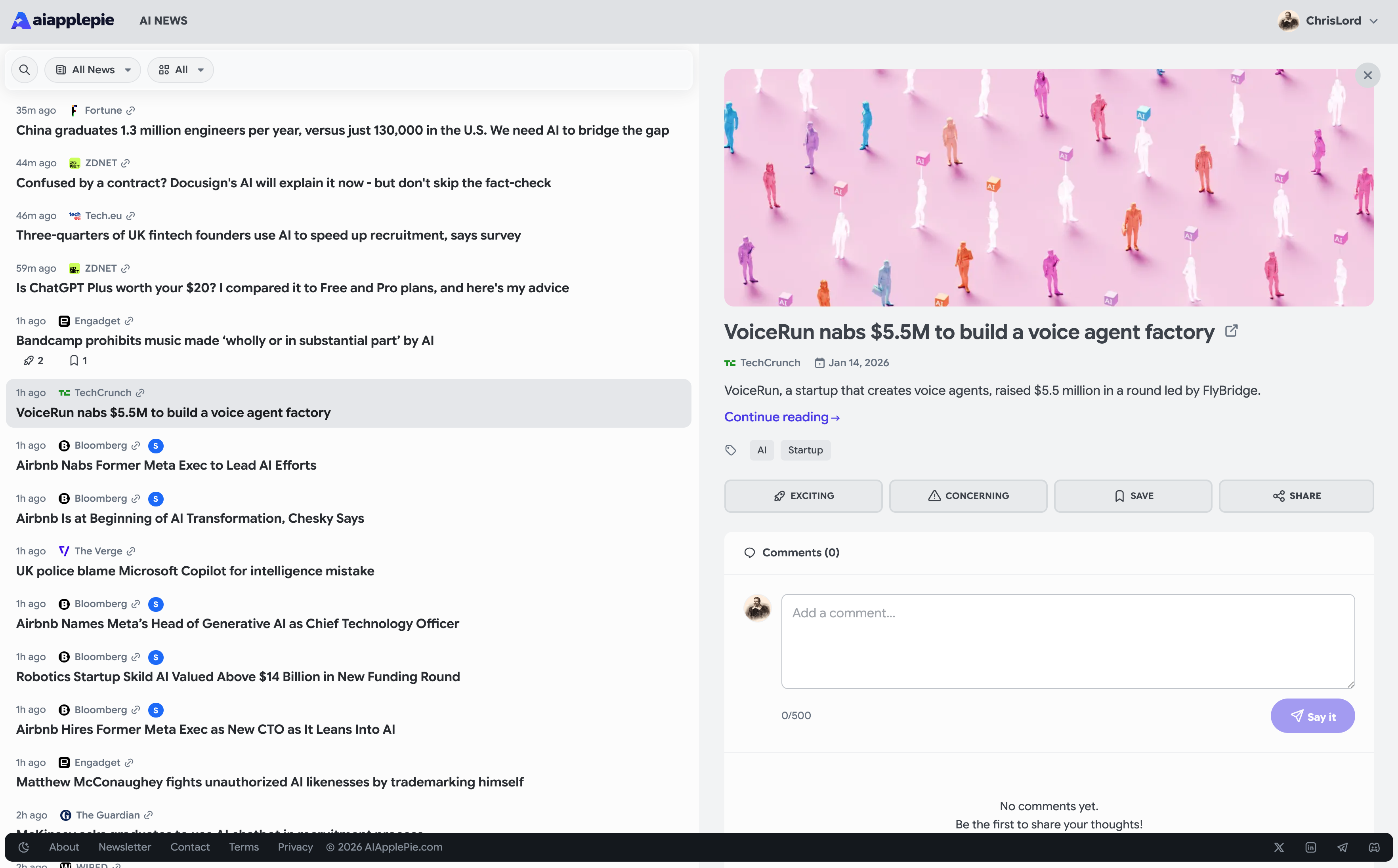AIApplePie - Screenshot 2 showing product features and functionality
