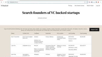 VCBacked логотип - Опыт силы связи с VCBacked, вашим конечным ресурсом для обнаружения ключевой информации о множестве инновационных основателей.