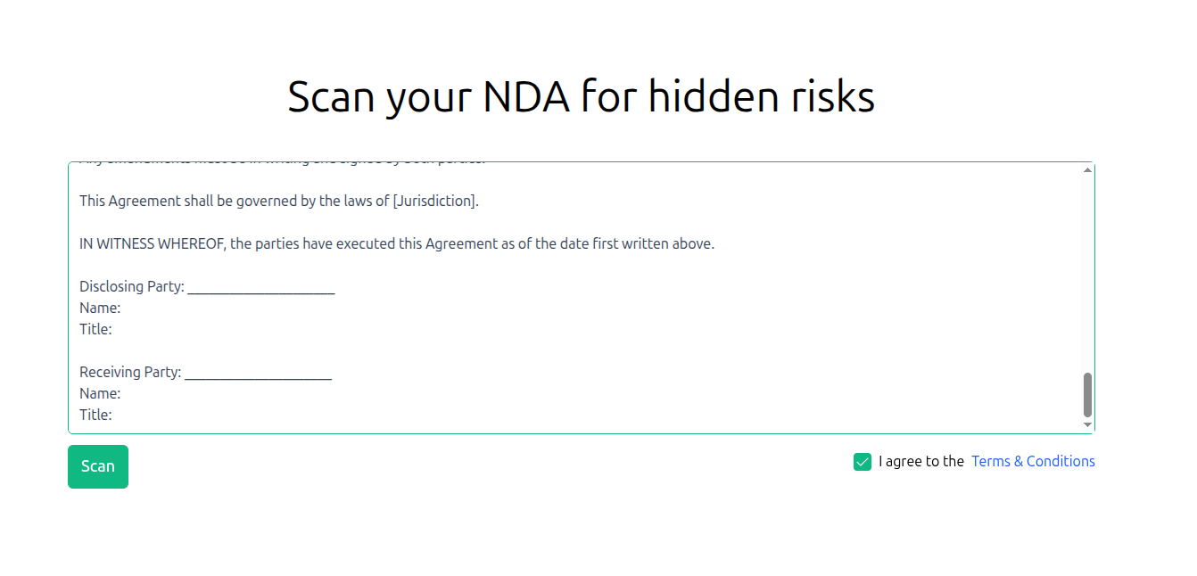 Lexenta — NDA Risk Analysis gallery image