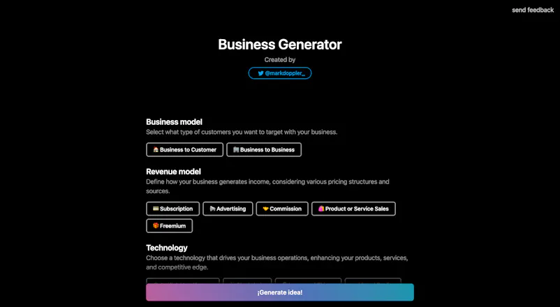 Business Generator AI: Generate business ideas with artificial ...