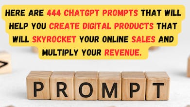 444 ChatGPT prompts For digital products gallery image